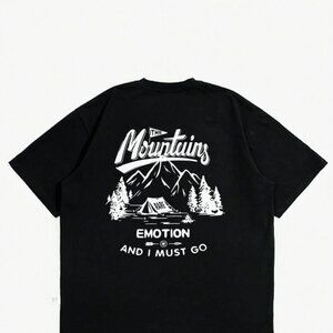 Men's Camping Graphic Short Sleeve T-Shirt DM for Sizes S - XXL